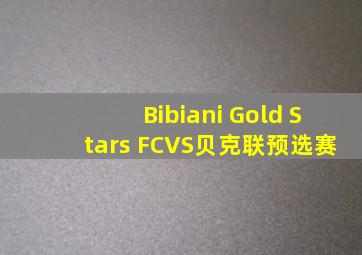 Bibiani Gold Stars FCVS贝克联预选赛